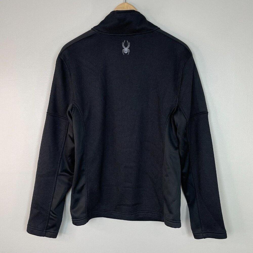 Spyder Sweater Small Ourbound 1/4-Zip Pullover Black Long Sleeve Men's - Picture 4 of 12